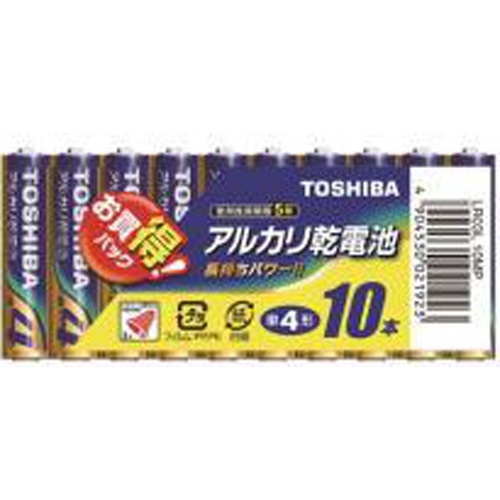 東芝 単４アルカリ電池 １０Ｐ 【数量限定】 【今月の特売 雑貨】 【購入入数１個】