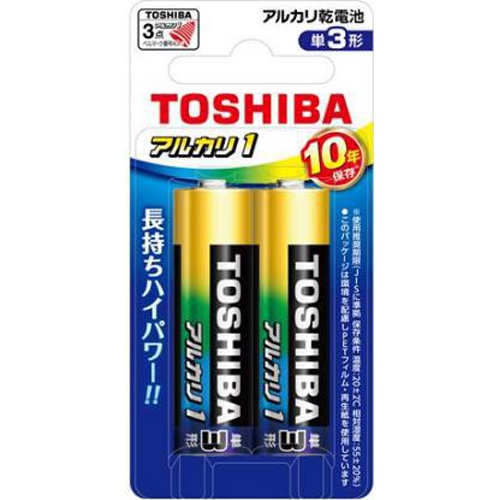 東芝 単３アルカリ（２Ｐ）１０年ＬＲ６ＡＮ２ＢＰ △ 【購入入数１０個】