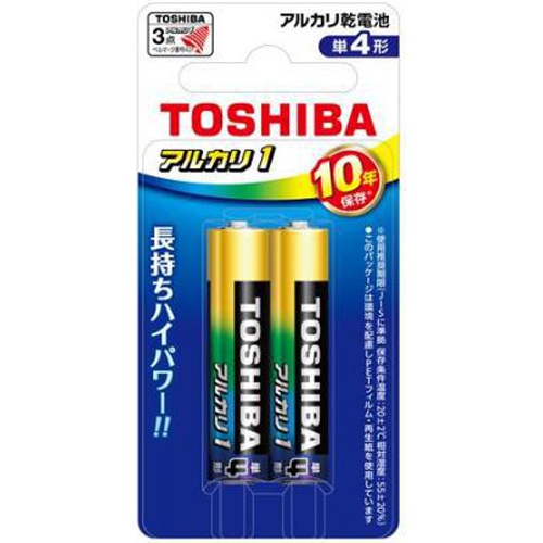 東芝 単４アルカリ（２Ｐ）１０年ＬＲ０３ＡＮ２ＢＰ 【今月の特売 雑貨】 △ 【購入入数１０個】
