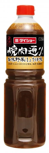 ダイショー 焼肉通り香味野菜しょうゆ １．１５ｋｇ □お取り寄せ品 【購入入数１２個】