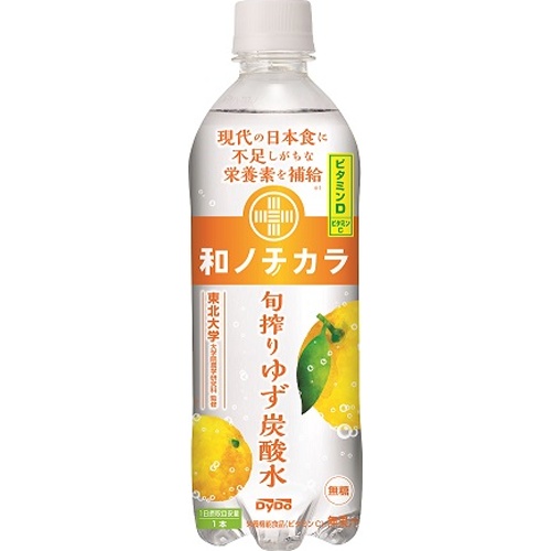 ダイドー 和ノチカラ 旬搾りゆず炭酸水Ｐ５００ｍｌ 【今月の特売 飲料水】 □お取り寄せ品 【購入入数２４個】