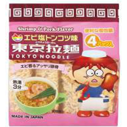 東京拉麺 エビ塩トンコツ味１１２ｇ □お取り寄せ品 【購入入数４８個】（入荷までお時間がかかります）