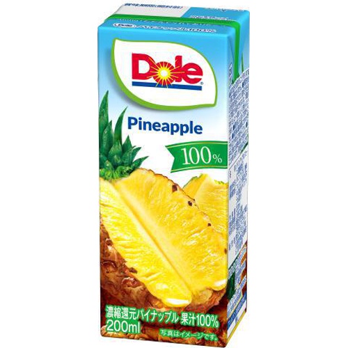 Ｄｏｌｅ パイナップル１００％２００ｍｌ □お取り寄せ品 【購入入数３個】