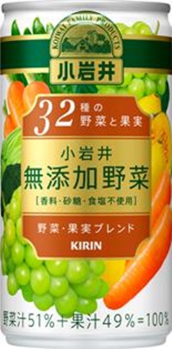 小岩井 無添加野菜３２種の野菜と果実 缶１９０ｇ 【今月の特売 飲料水】 □お取り寄せ品 【購入入数３０個】