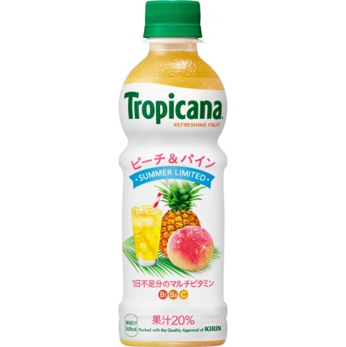 トロピカーナ リフレッシュ ピーチ＆パインＰ３３０ 【新商品 5/27 発売】 【今月の特売 飲料水】 □お取り寄せ品 【購入入数２４個】