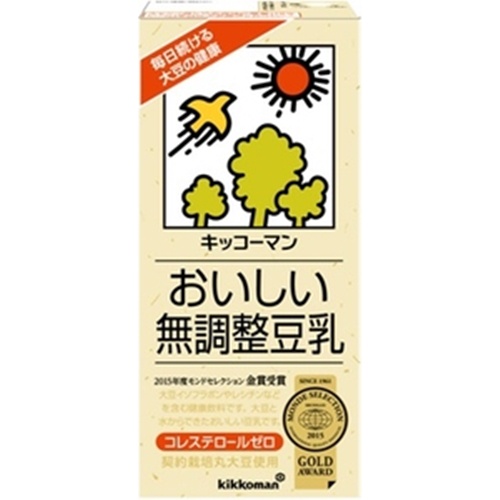 キッコーマン ソイＦ おいしい無調整豆乳１Ｌ △ 【購入入数６個】