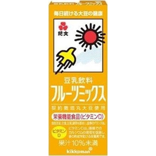 キッコーマン ソイＦ 豆乳飲料Ｆミックス紙２００ｍｌ △ 【購入入数１８個】