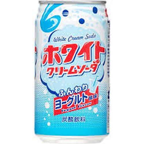 富永貿易 ホワイトクリームソーダ ３５０ｍｌ □お取り寄せ品 【購入入数２４個】