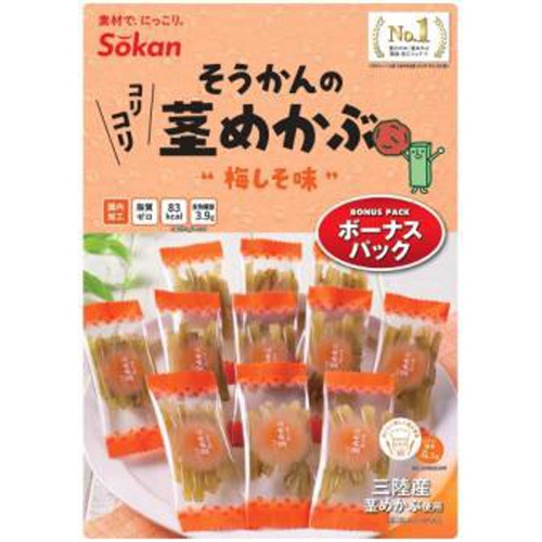 壮関 そうかんの茎めかぶ梅しそボーナスパック９９ｇ □お取り寄せ品 【購入入数７２個】