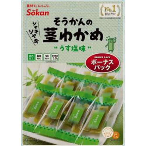 壮関 そうかんの茎わかめうす塩味ボーナス１０５ｇ □お取り寄せ品 【購入入数７２個】