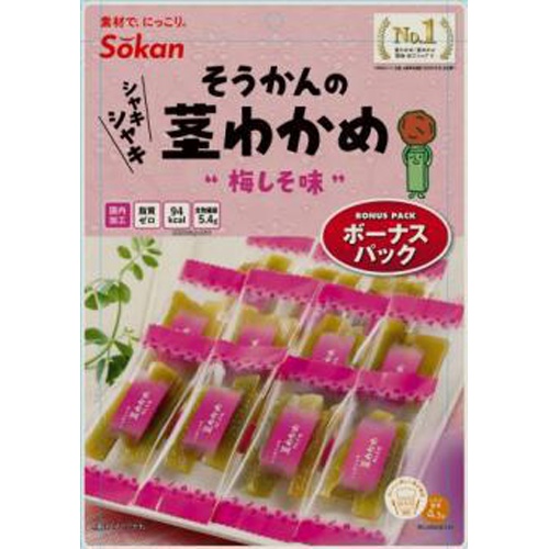 壮関 そうかんのくきわかめ梅しそ味ボーナス１０５ｇ □お取り寄せ品 【購入入数７２個】