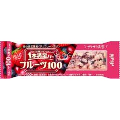 アサヒグループ食品 １本満足バー フルーツ１００赤の満足果実 【今月の特売 その他加工食品】 □お取り寄せ品 【購入入数７２個】