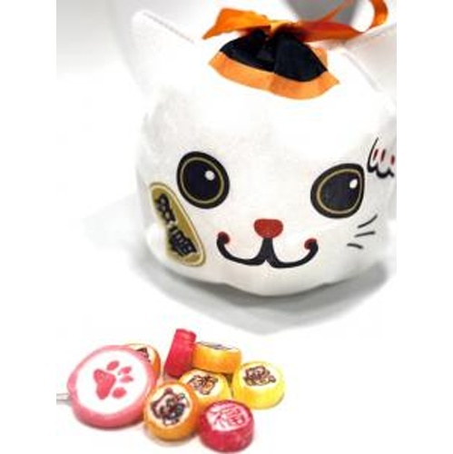 ★金太郎飴 まねきねこ飴巾着 １５粒＋２本 △ 【購入入数２０個】