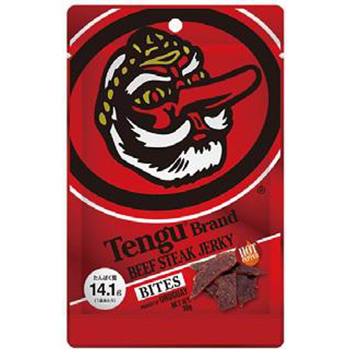 テング ビーフジャーキーバイツホット３０ｇ □お取り寄せ品 【購入入数２４個】