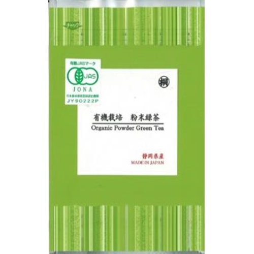 葉桐 ＪＡＳ有機栽培粉末緑茶 ４０ｇ □お取り寄せ品 【購入入数１０個】