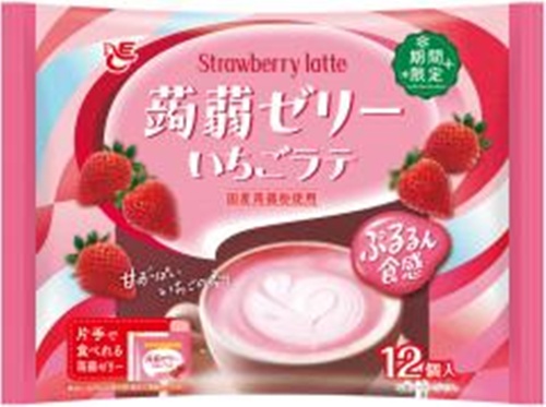 エース 蒟蒻ゼリーいちごラテ １２個 【新商品 8/25 発売】 □お取り寄せ品 【購入入数１６個】［入荷までお時間がかかります］