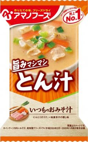 アマノ いつものおみそ汁 とん汁１Ｐ 【新商品 9/1 発売】 □お取り寄せ品 【購入入数６０個】