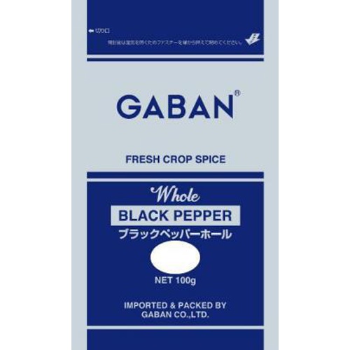ギャバン ブラックペッパーホール袋１００ｇ業務用 △ 【購入入数１０個】