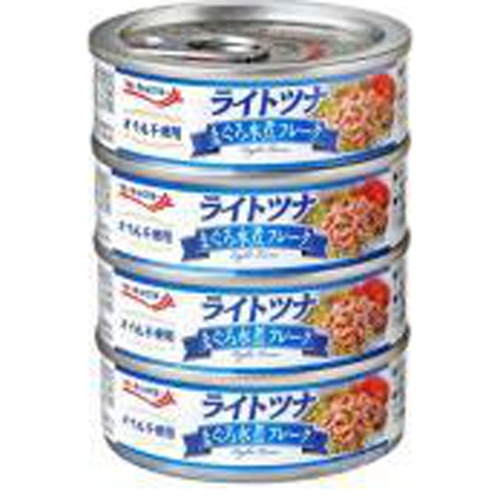 極洋 ライトツナまぐろ水煮フレーク ７０ｇ×４ 【今月の特売 ビン・缶詰】 □お取り寄せ品 【購入入数２０個】