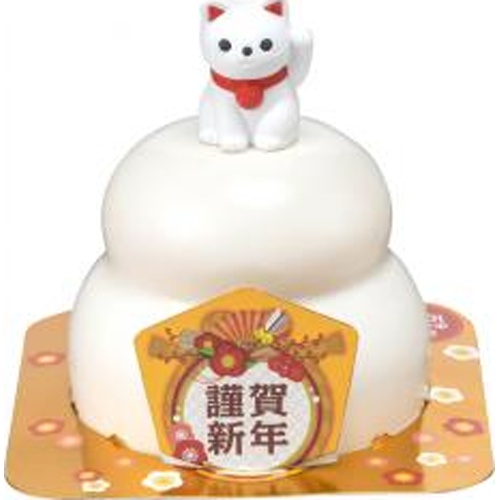 マルシン 切餅入お供え餅・白招き猫消しゴム飾り６０ｇ □お取り寄せ品 【購入入数２４個】