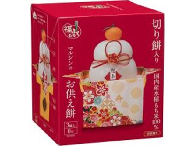 マルシン 花かざり０号切餅入 お供え餅 【新商品 9/11 発売】【数量限定】 □お取り寄せ品 【購入入数１２個】