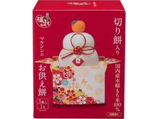 マルシン 花かざり１号切餅入 お供え餅 【新商品 9/11 発売】【数量限定】 □お取り寄せ品 【購入入数１２個】