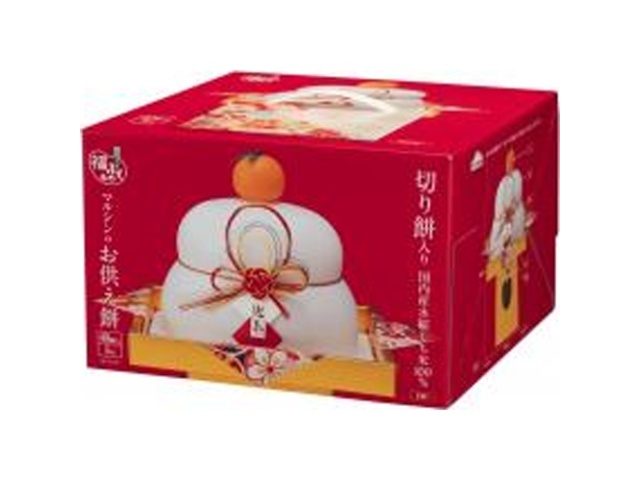 マルシン 花かざり５号切餅入 お供え餅 【新商品 9/11 発売】【数量限定】 □お取り寄せ品 【購入入数１個】