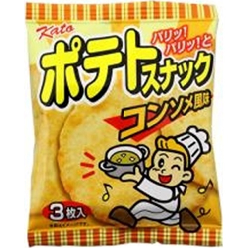 やおきん ポテトスナック コンソメ風味３枚 【販売制限商品】  【購入入数２０個】