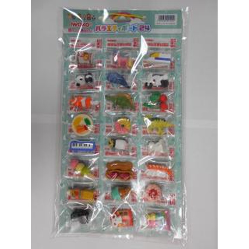 イワコー おもしろ消しゴムバラエティーボード２４ 【数量限定】 □お取り寄せ品 【購入入数２４個】